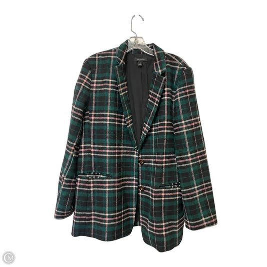 Blazer By Ann Taylor In Plaid Pattern, Size: 14