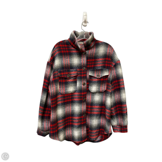 Jacket Shirt By Urban Daizy In Plaid Pattern, Size: L