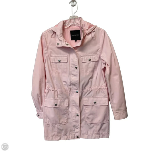 Coat Raincoat By Talbots In Pink, Size: S