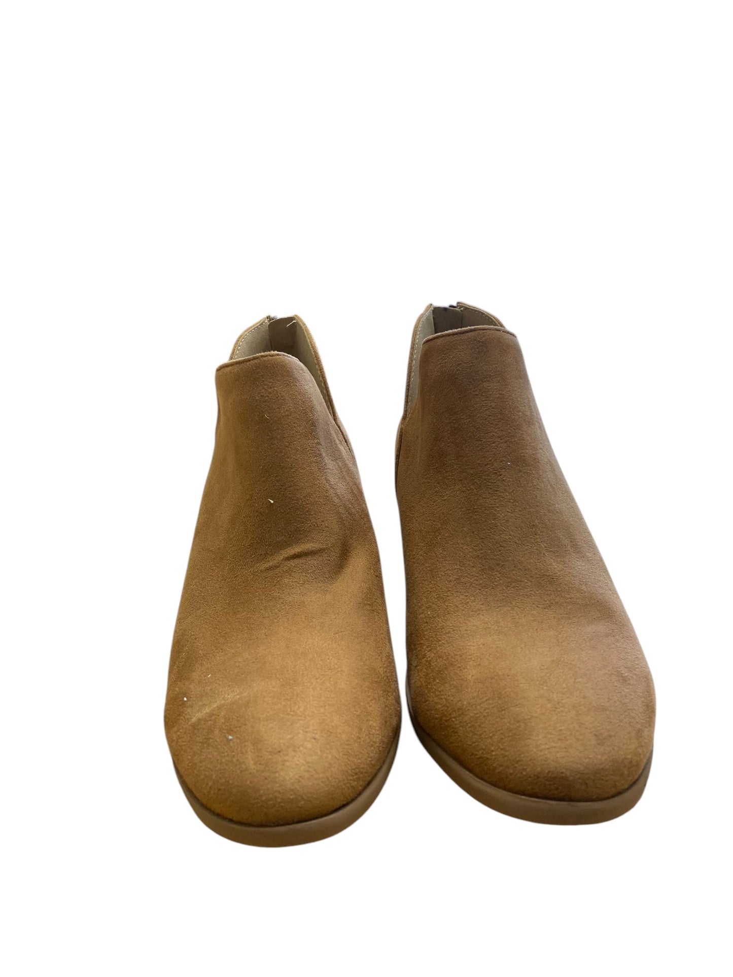 Boots Ankle Heels By Soda In Tan, Size: 6