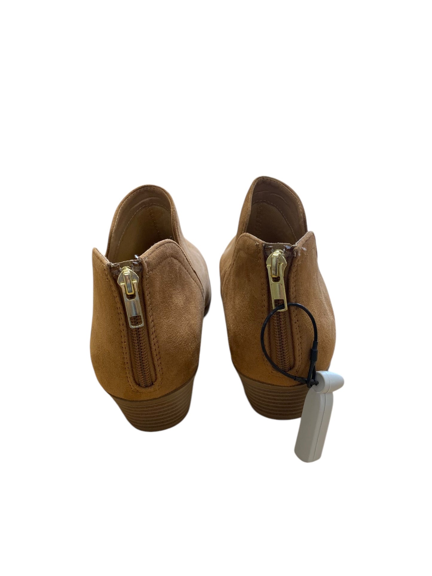 Boots Ankle Heels By Soda In Tan, Size: 6