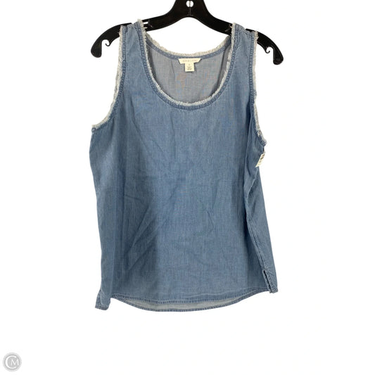 Top Sleeveless By Caslon In Blue, Size: M