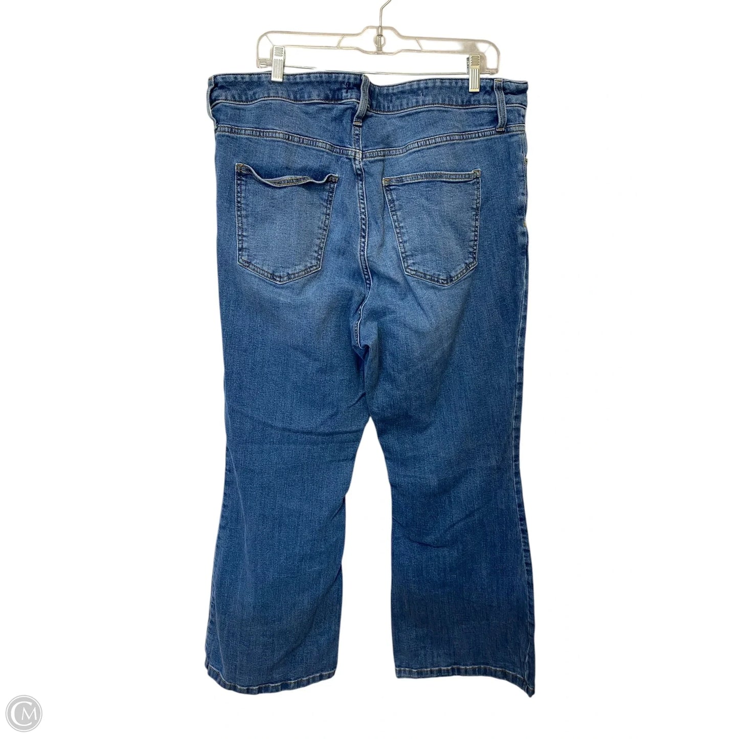 Jeans Flared By Ava & Viv In Blue Denim, Size: 18