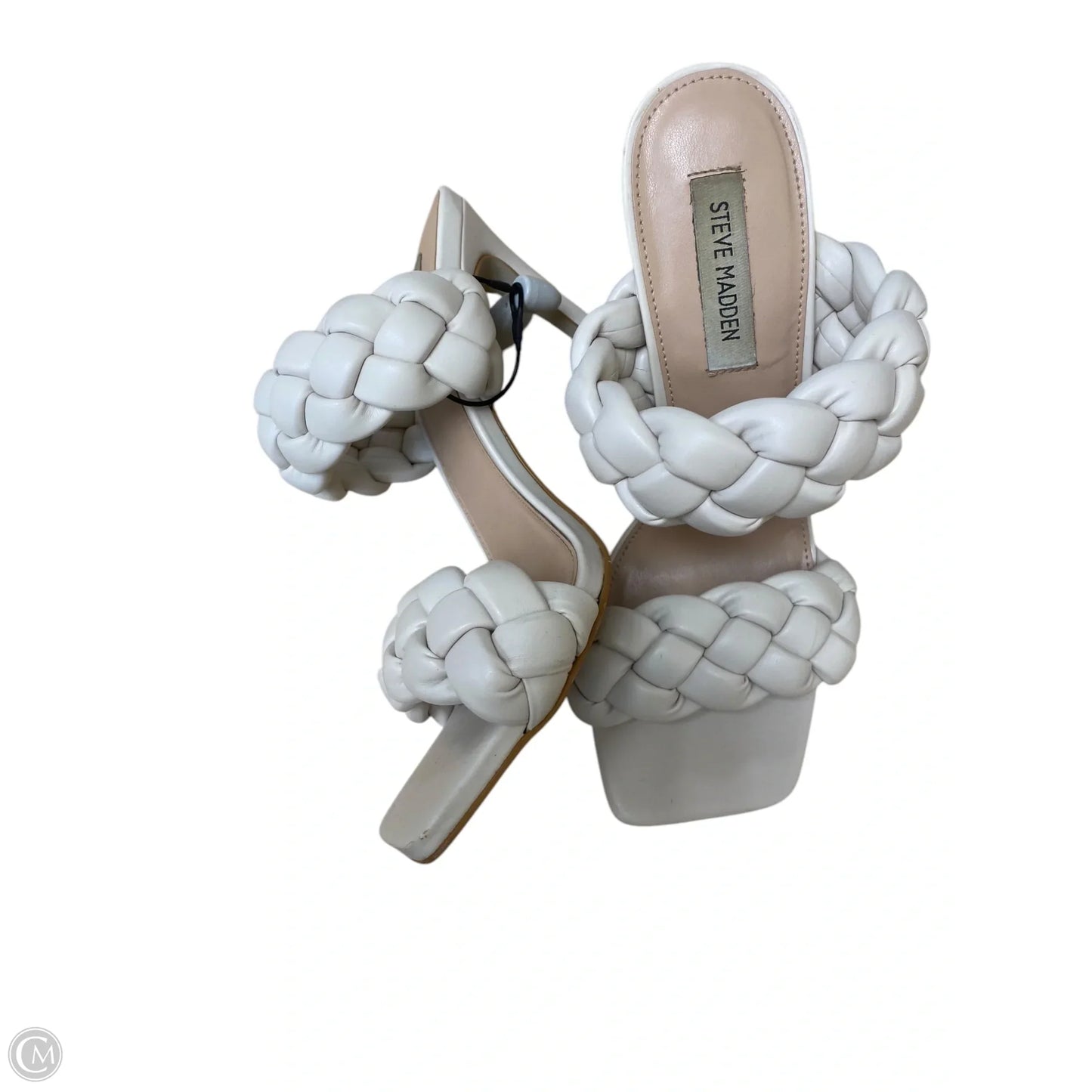 Sandals Heels Stiletto By Steve Madden In Cream, Size: 10