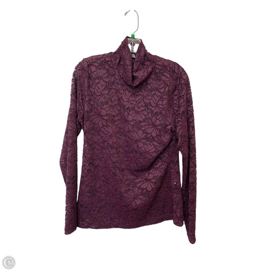 Top Long Sleeve By White House Black Market In Purple, Size: M