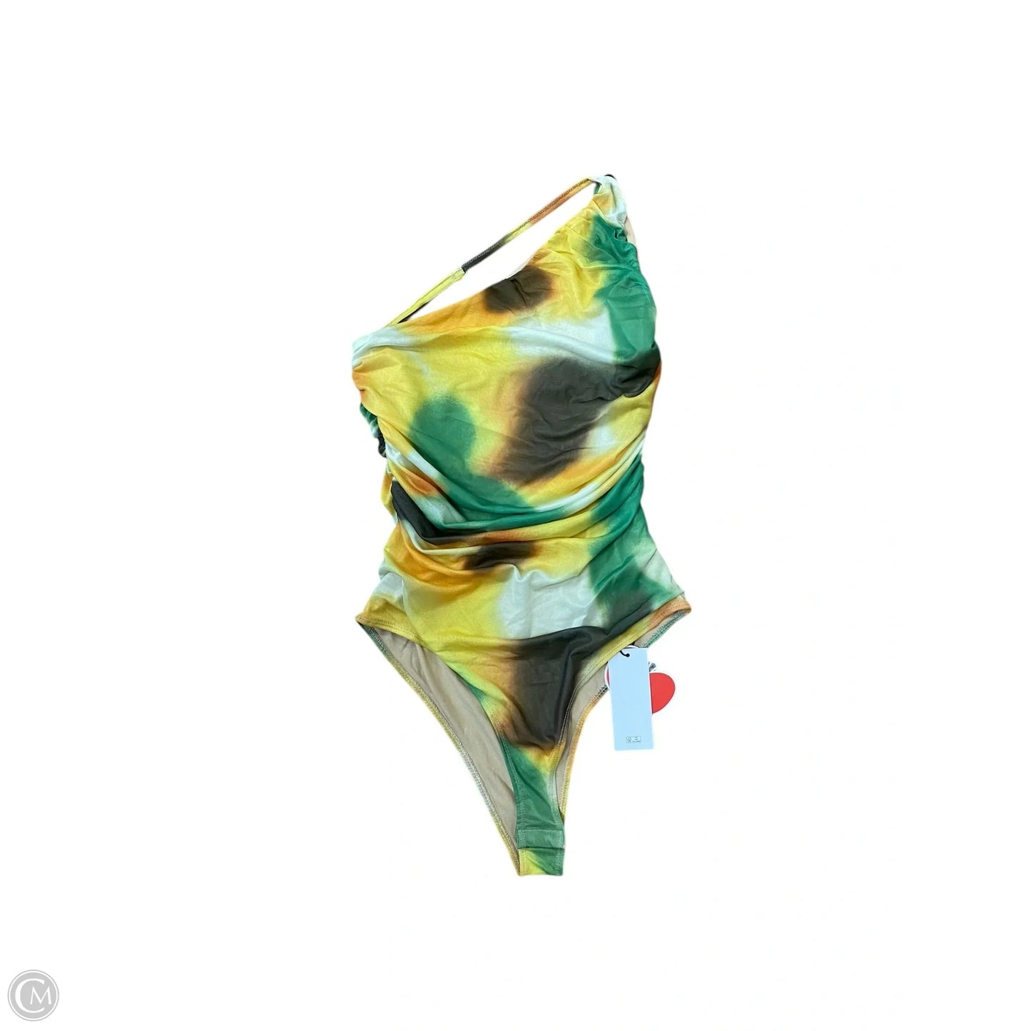 Bodysuit By Clothes Mentor In Green & Yellow, Size: S