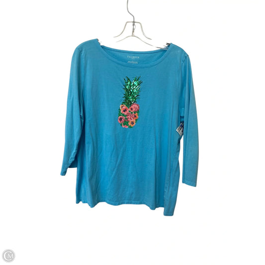 Top Long Sleeve By Talbots In Blue, Size: L