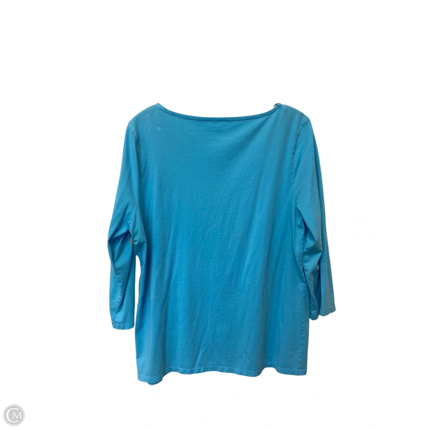 Top Long Sleeve By Talbots In Blue, Size: L