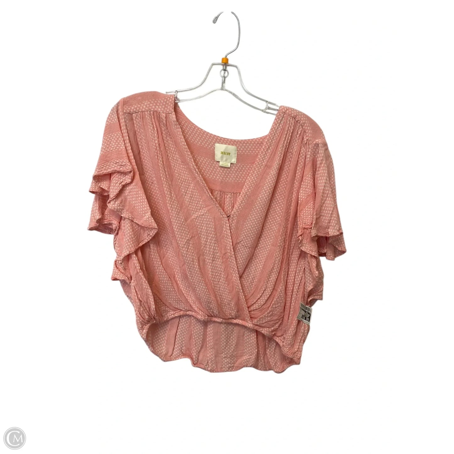 Top Short Sleeve By Maeve In Pink, Size: L