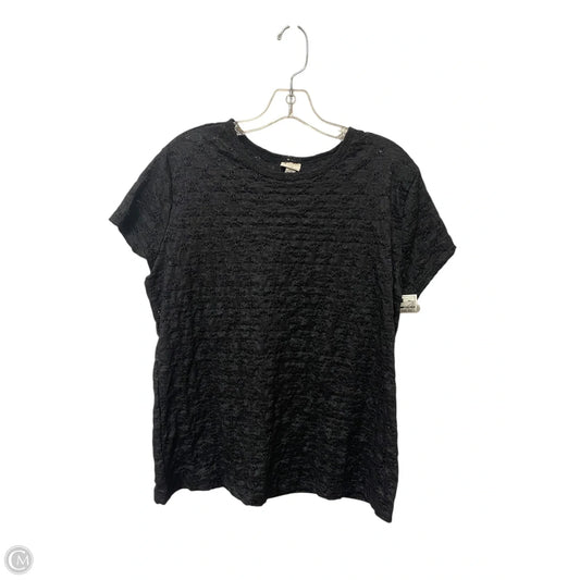 Top Short Sleeve By A New Day In Black, Size: Xxl