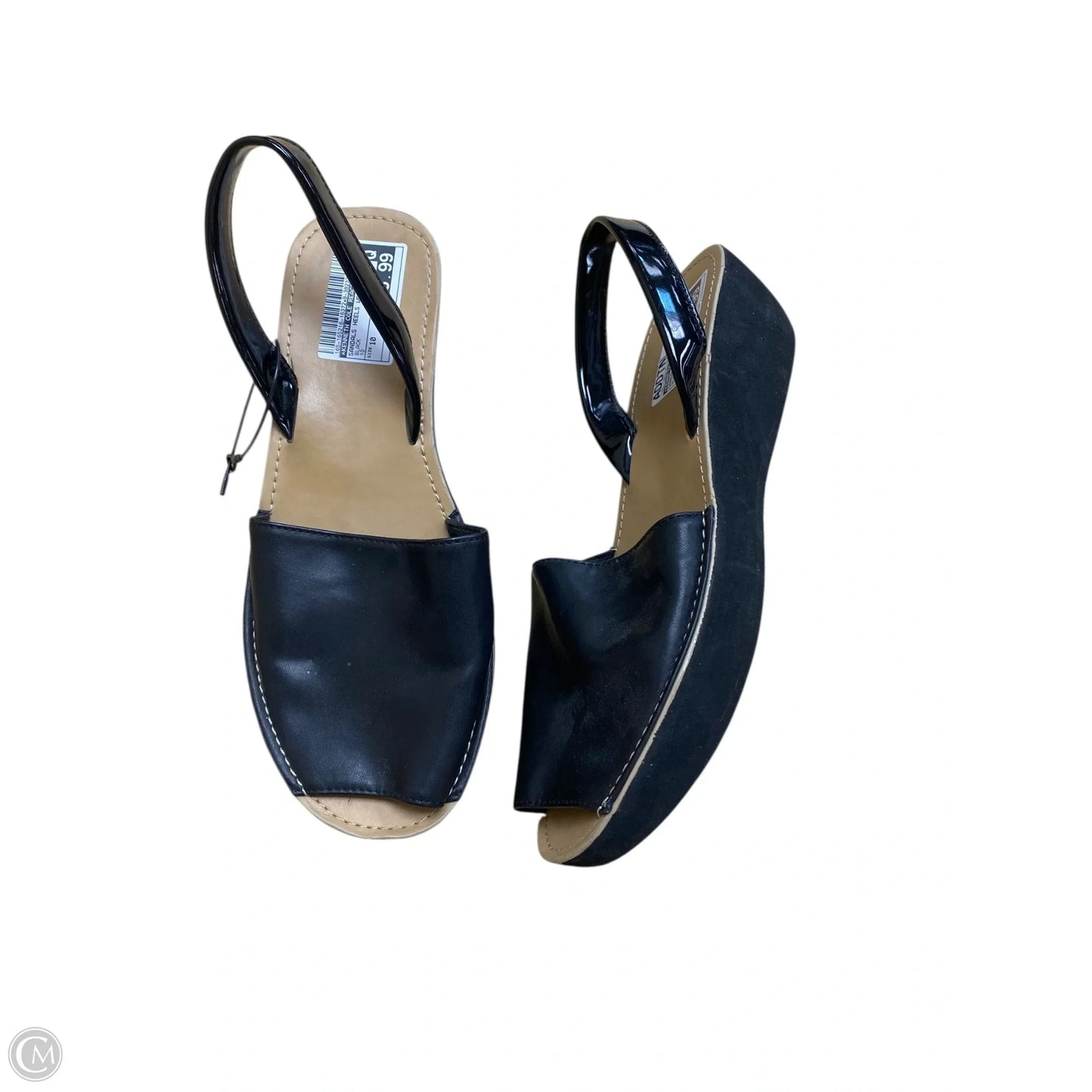 Sandals Heels Wedge By Kenneth Cole Reaction In Black, Size: 10