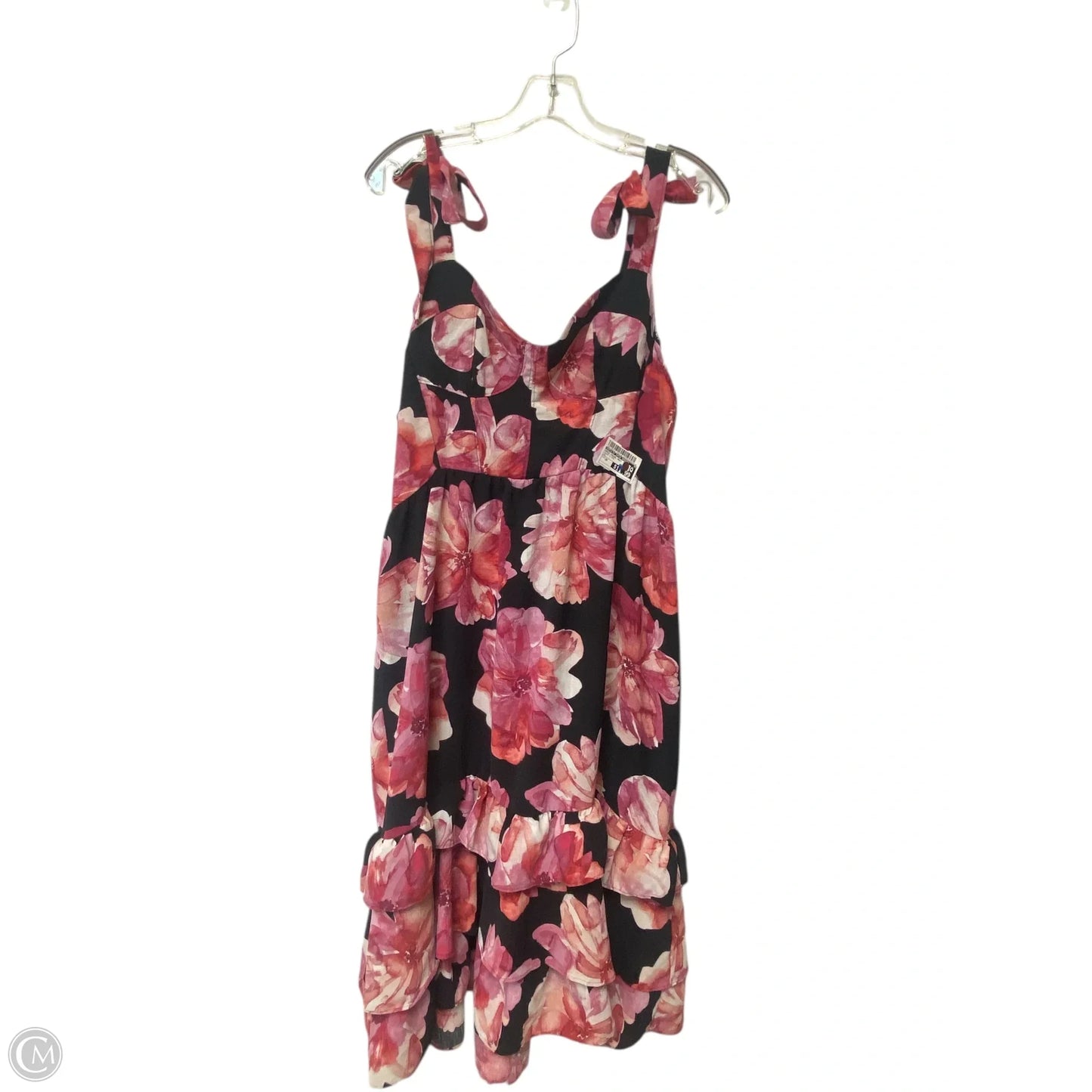 Dress Casual Maxi By Sofia By Sofia Vergara In Black & Pink, Size: 2x