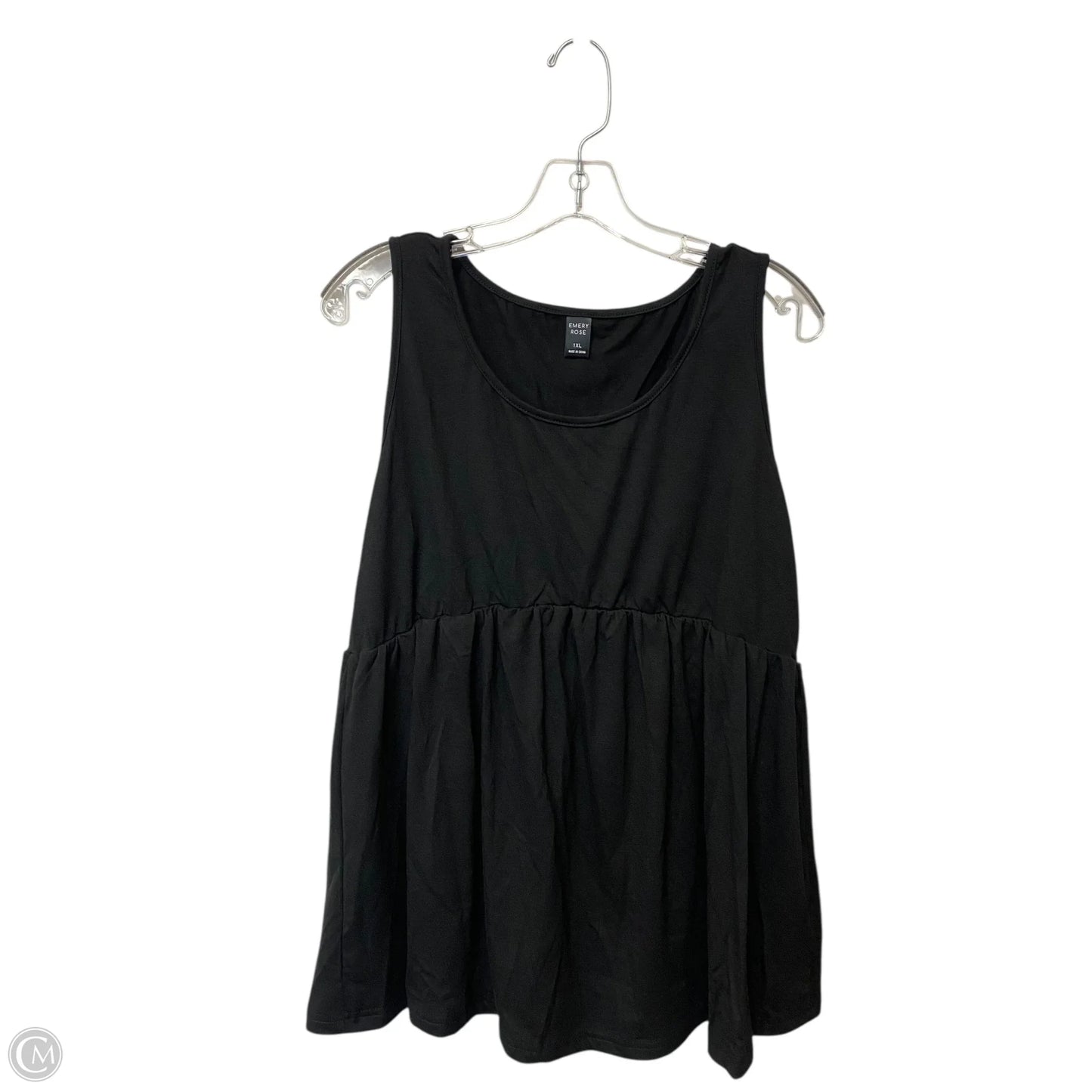 Top Sleeveless By Clothes Mentor In Black, Size: 1x