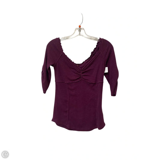 Top Long Sleeve Basic By Free People In Purple, Size: L