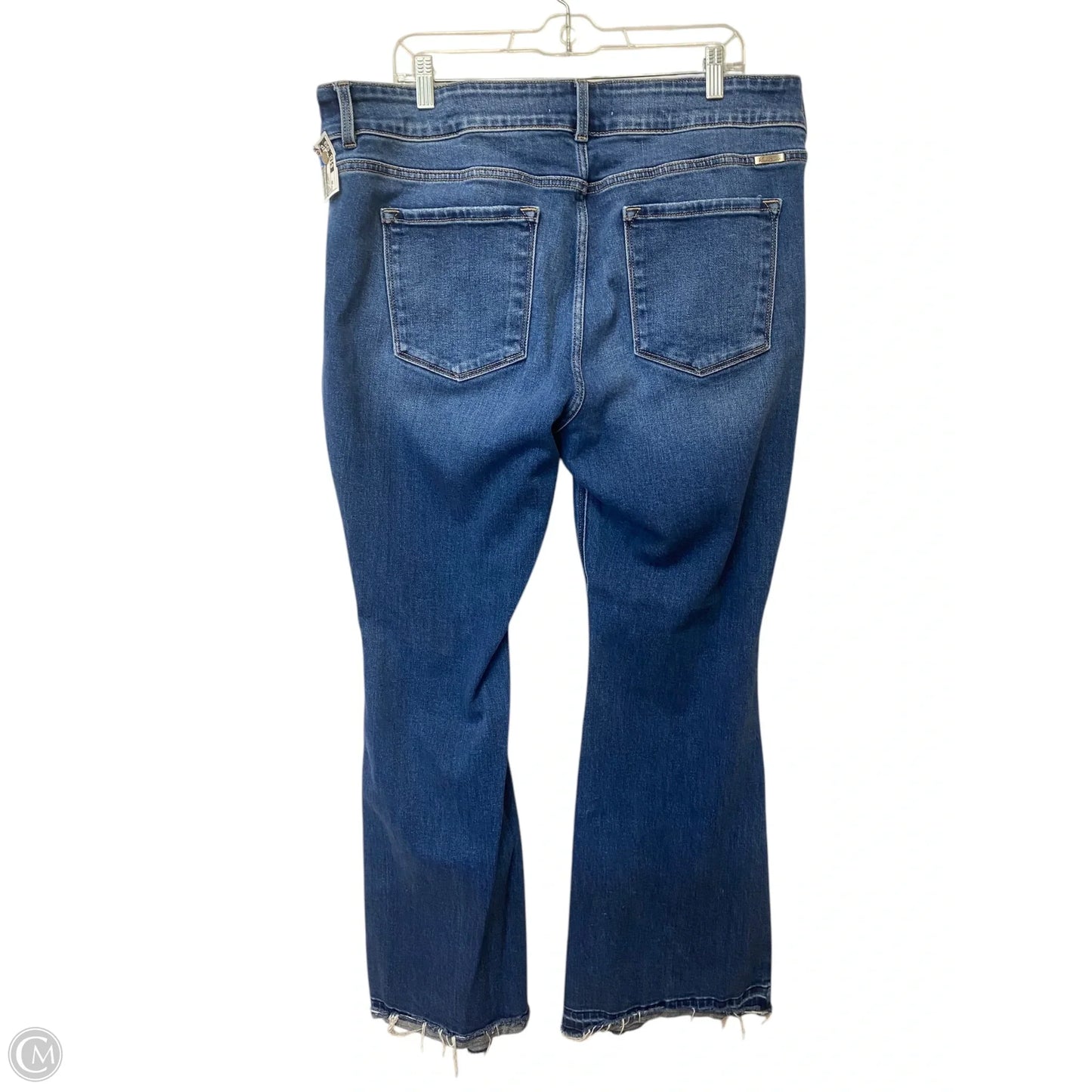 Jeans Flared By Kancan In Blue Denim, Size: 20