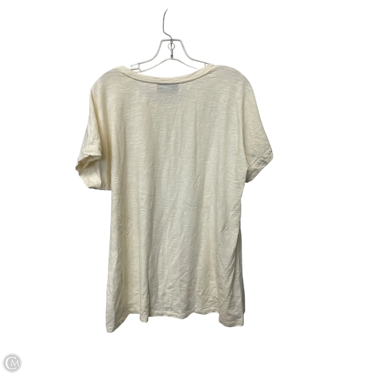 Top Short Sleeve Basic By Lane Bryant In Cream, Size: 16