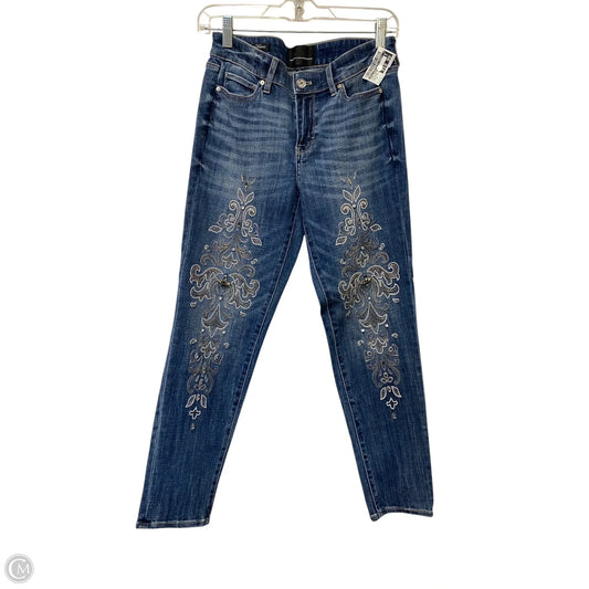 Jeans Skinny By White House Black Market In Blue Denim, Size: 0