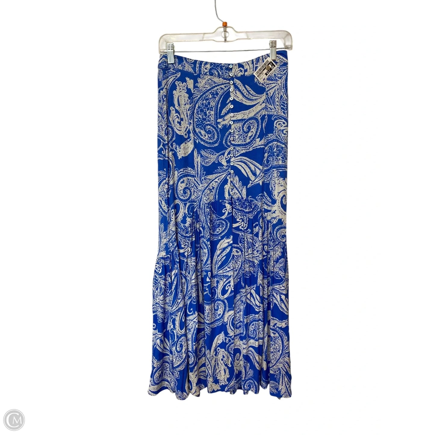 Skirt Maxi By Free People In Blue & White, Size: 2
