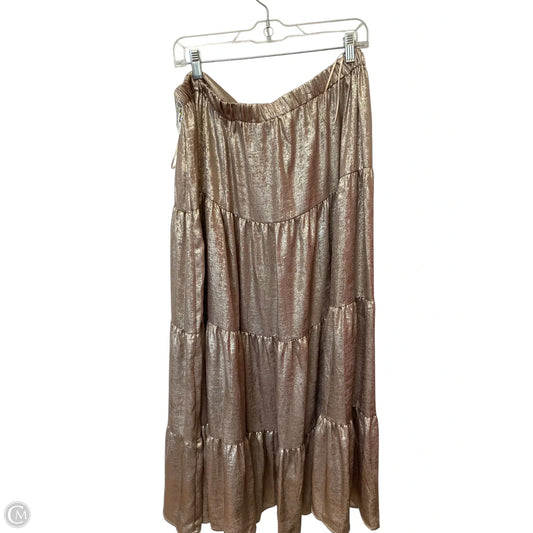 Skirt Maxi By Clothes Mentor In Rose Gold, Size: Xl