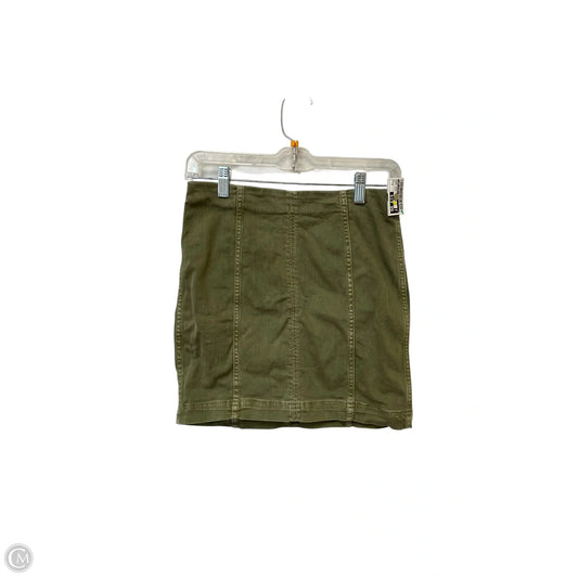 Skirt Mini & Short By Free People In Green Denim, Size: 6