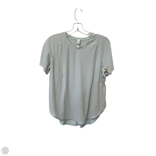 Athletic Top Short Sleeve By Lululemon In Blue, Size: 6