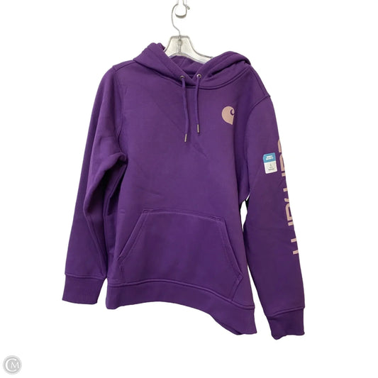 Sweatshirt Hoodie By Carhartt In Purple, Size: L