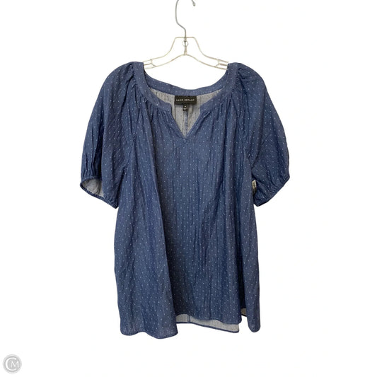 Top Short Sleeve By Lane Bryant In Blue, Size: 16