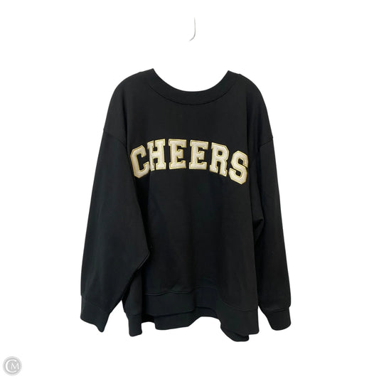 Sweatshirt Crewneck By Universal Thread In Black, Size: 3x