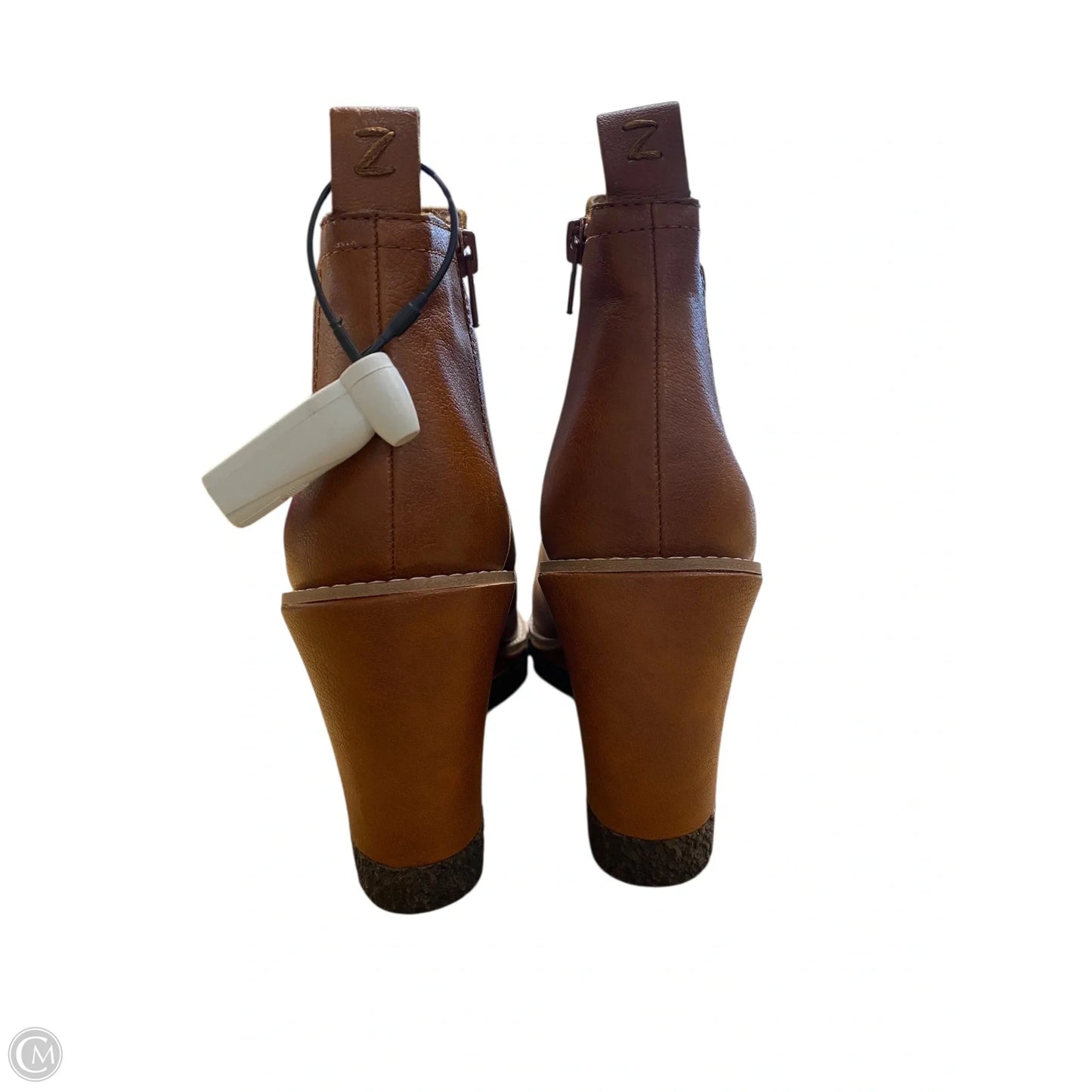 Boots Ankle Heels By Zodiac In Brown, Size: 8.5