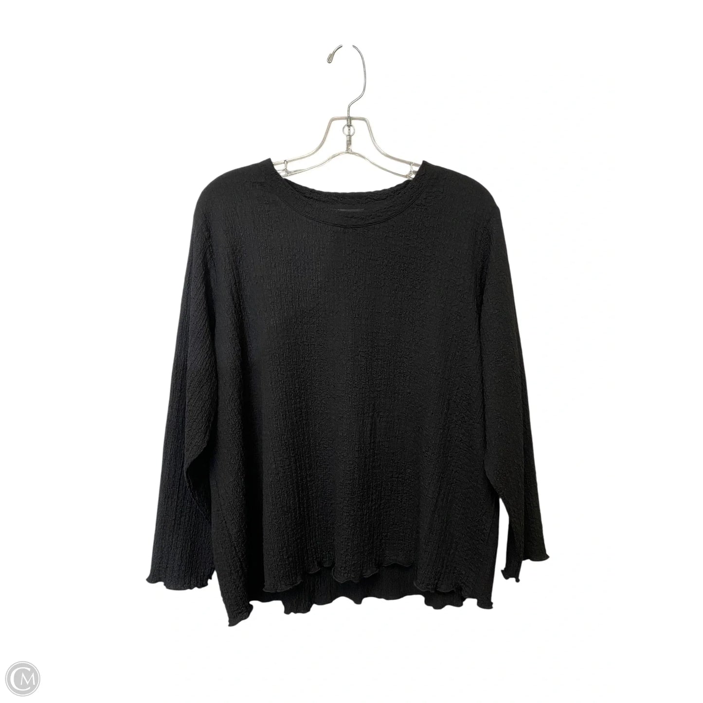 Top Long Sleeve By Modern Works In Black, Size: 1x
