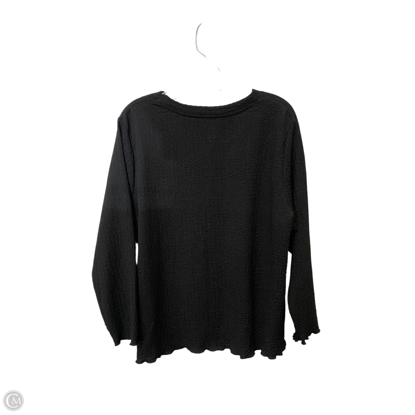 Top Long Sleeve By Modern Works In Black, Size: 1x