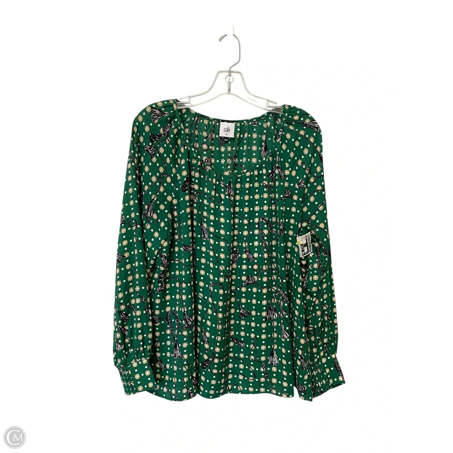 Top Long Sleeve By Cabi In Green, Size: Xl