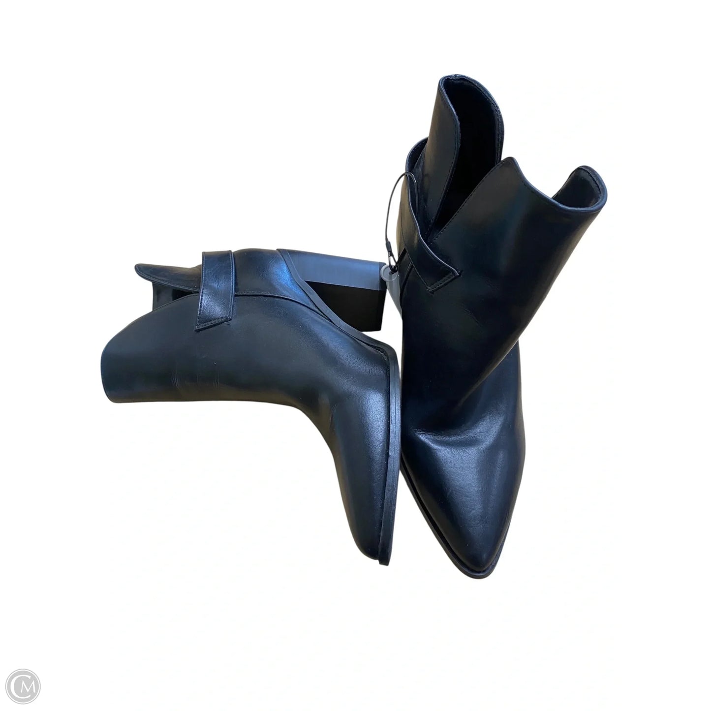 Boots Ankle Heels By Clothes Mentor In Black, Size: 8.5