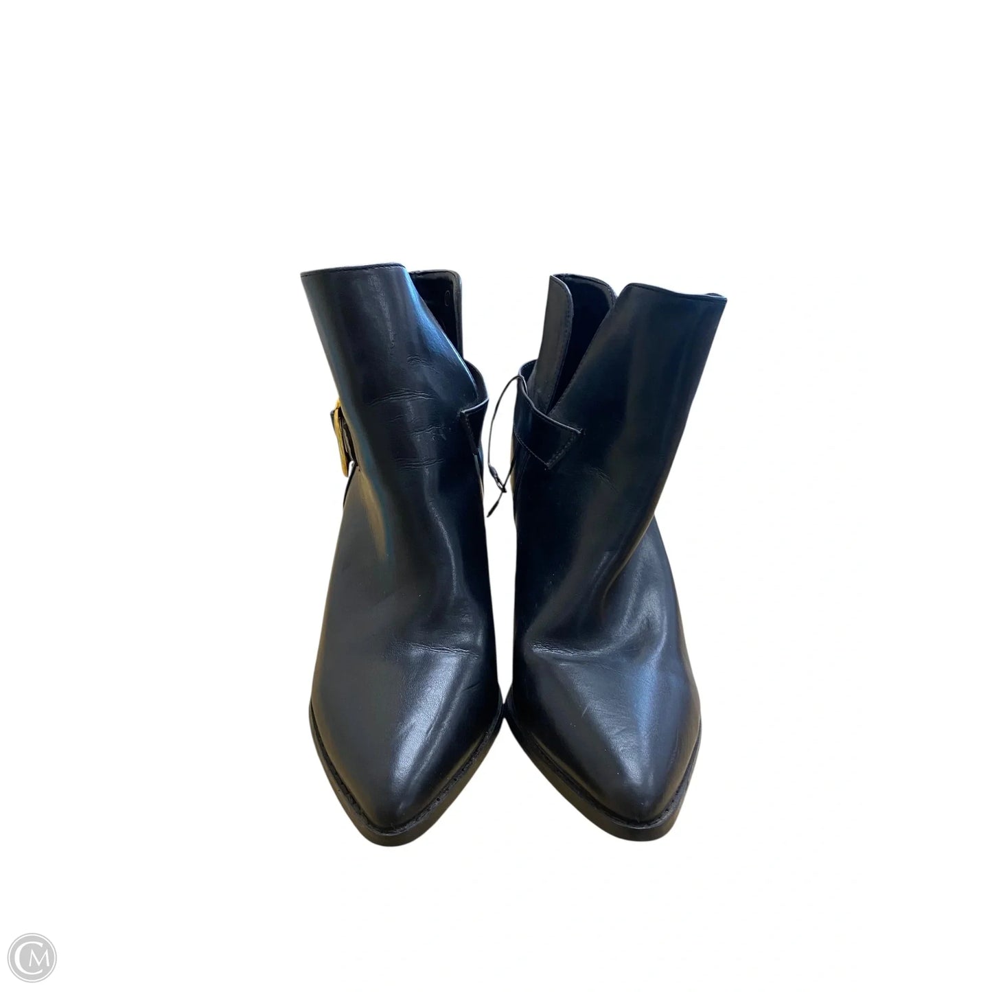 Boots Ankle Heels By Clothes Mentor In Black, Size: 8.5