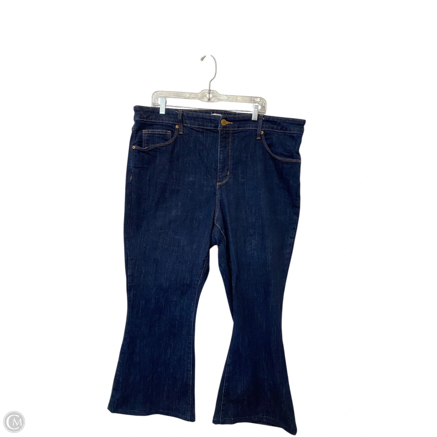 Jeans Flared By Ava & Viv In Blue Denim, Size: 20