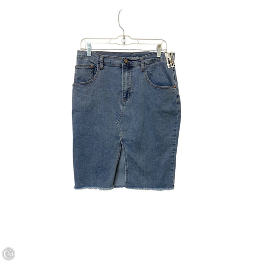 Skirt Midi By Clothes Mentor In Blue Denim, Size: M
