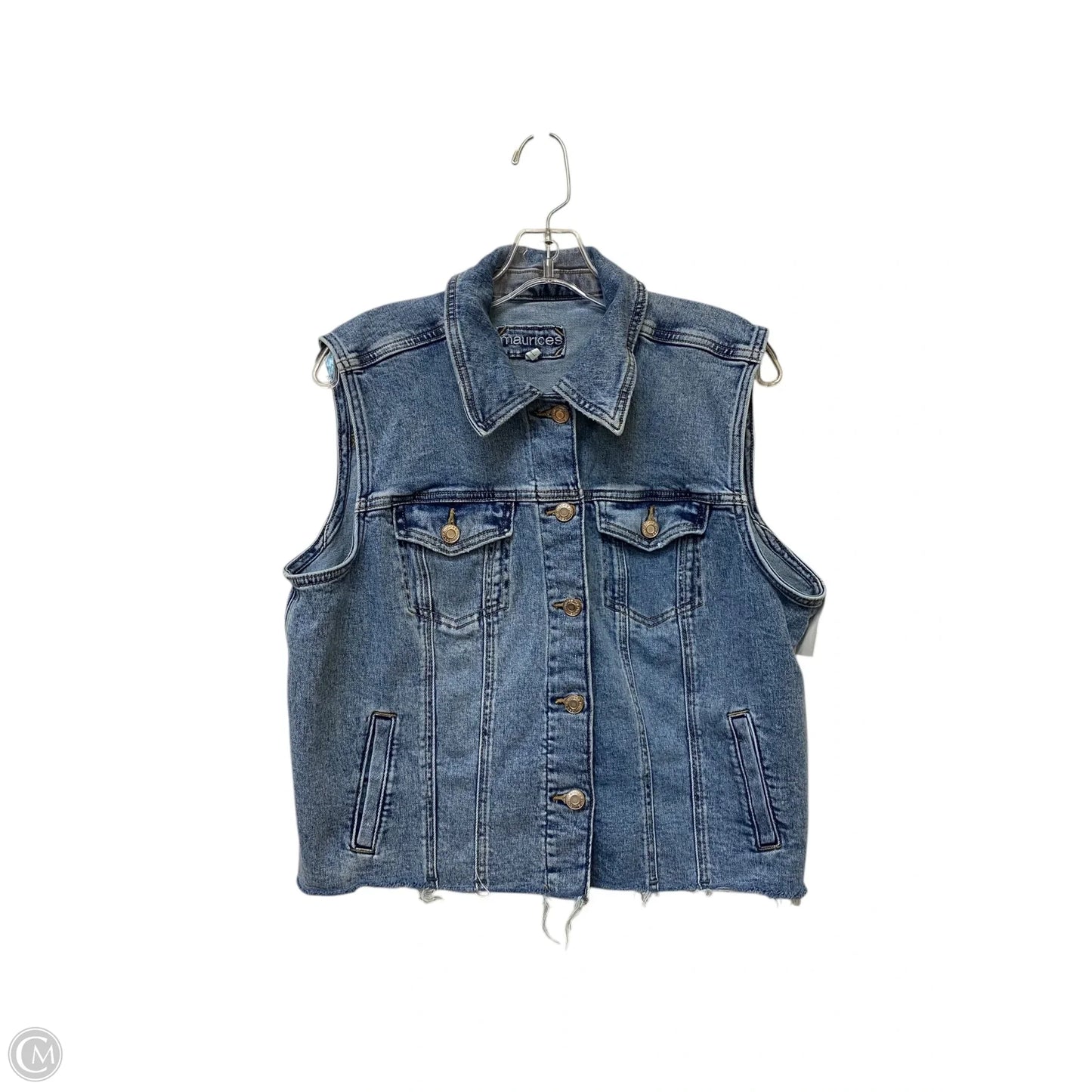 Vest Other By Maurices In Blue Denim, Size: L
