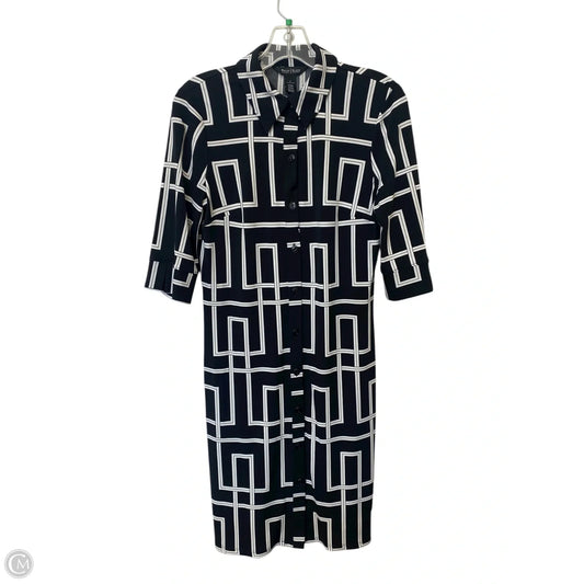 Dress Casual Midi By White House Black Market In Black & White, Size: 6