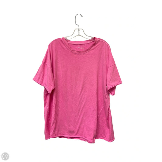 Top Short Sleeve Basic By Aerie In Pink, Size: L