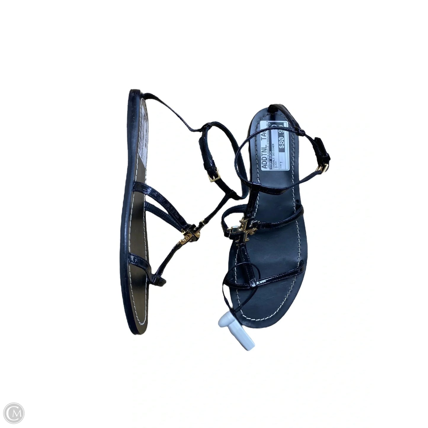 Sandals Designer By Tory Burch In Black, Size: 7