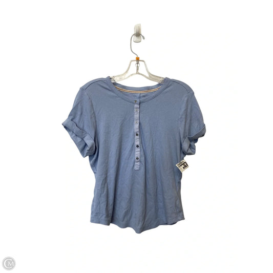 Top Short Sleeve Basic By Pilcro In Blue, Size: Xl