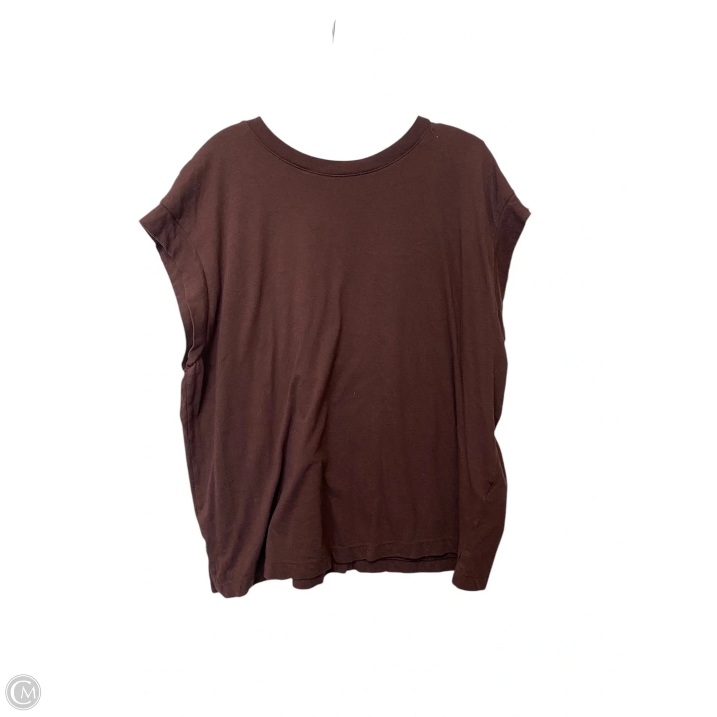 Top Short Sleeve Basic By A New Day In Brown, Size: Xxl