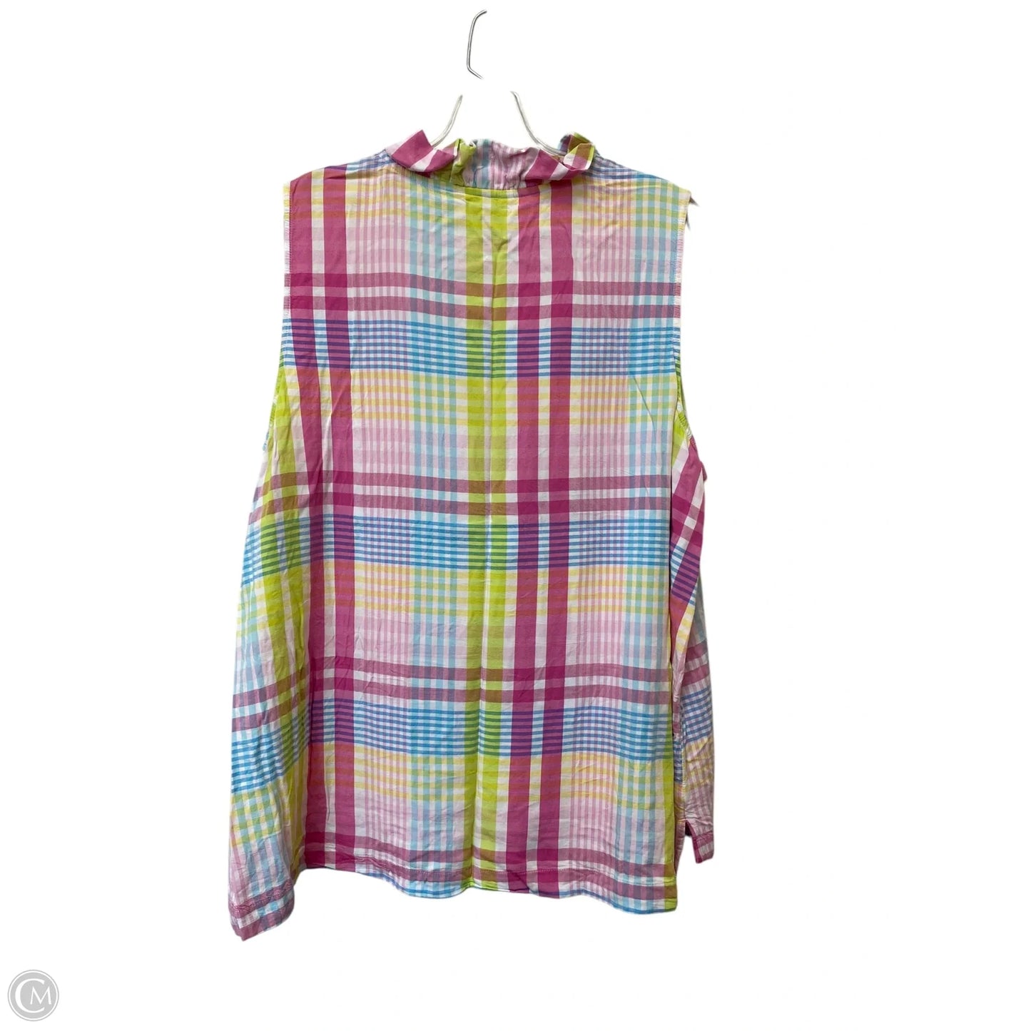 Top Sleeveless Basic By Crown And Ivy In Plaid Pattern, Size: Xxl