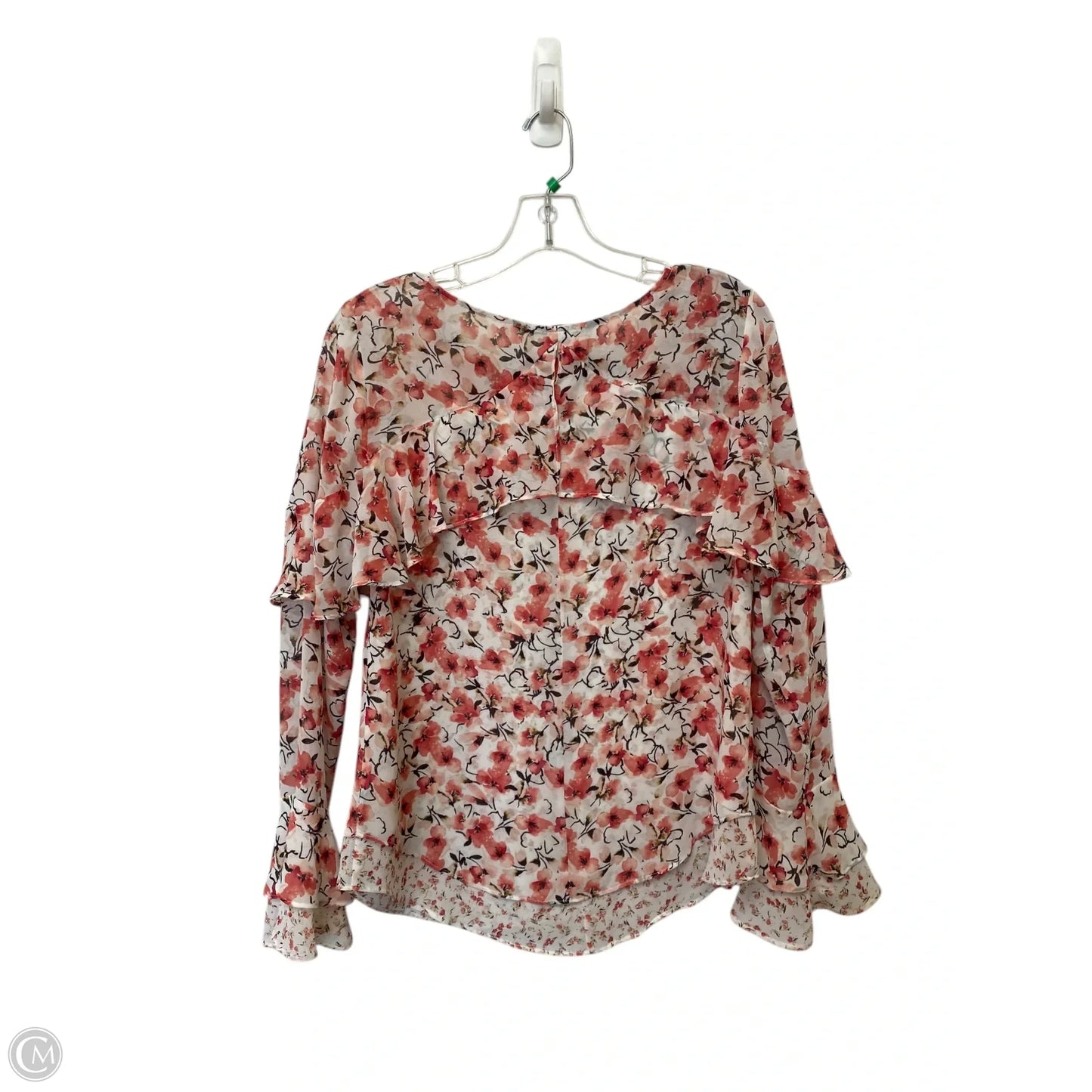 Top Long Sleeve By White House Black Market In Floral Print, Size: 2