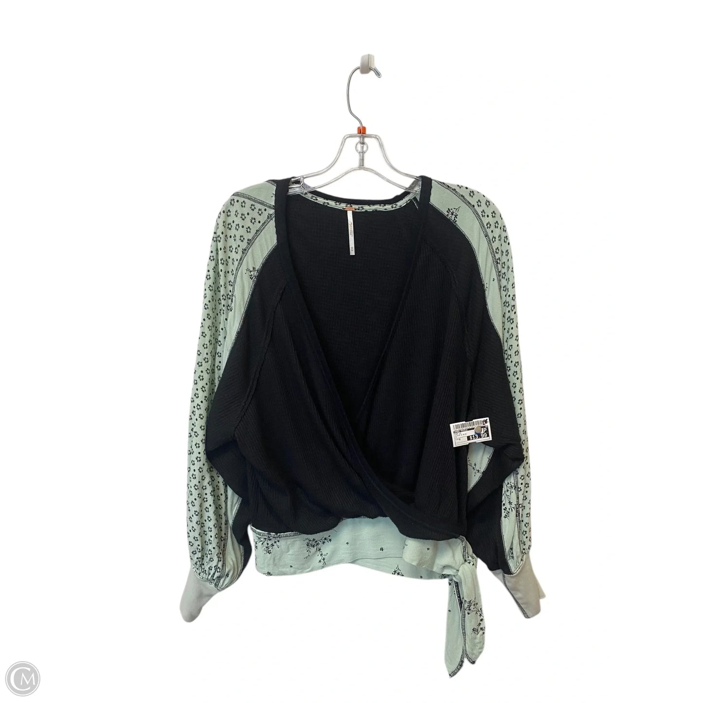 Top Long Sleeve By Free People In Black & Blue, Size: M