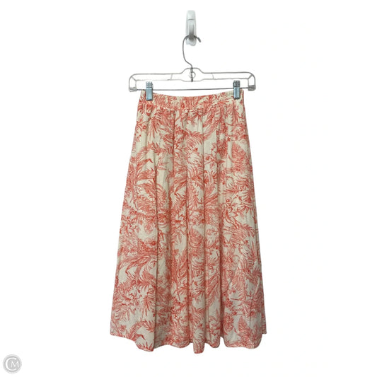 Skirt Maxi By Clothes Mentor In Cream & Red, Size: Xs