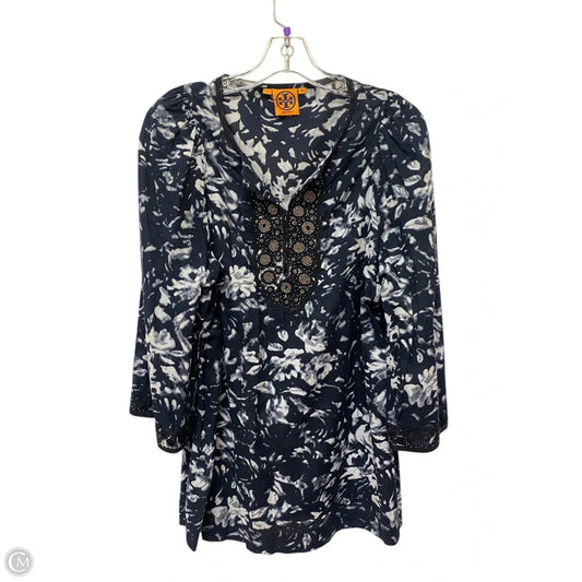 Top Long Sleeve Designer By Tory Burch In Blue, Size: 10