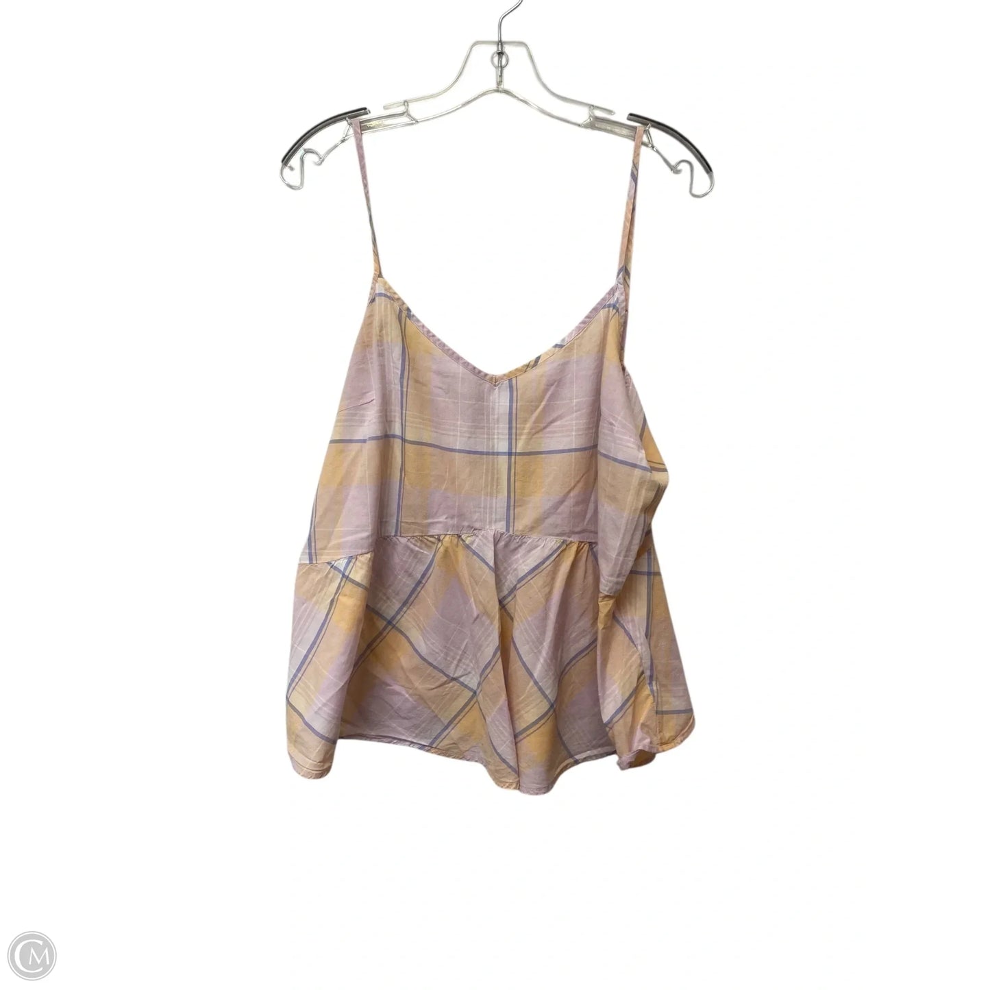 Tank Top By Old Navy In Plaid Pattern, Size: L