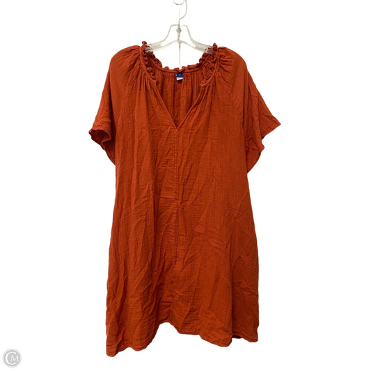 Dress Casual Midi By Old Navy In Orange, Size: 2x