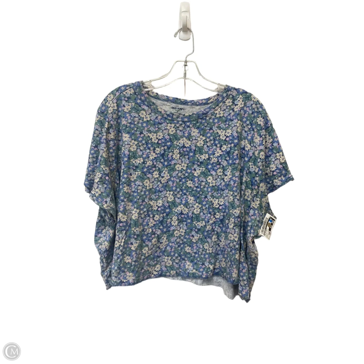 Top Short Sleeve Basic By Old Navy In Floral Print, Size: 3x